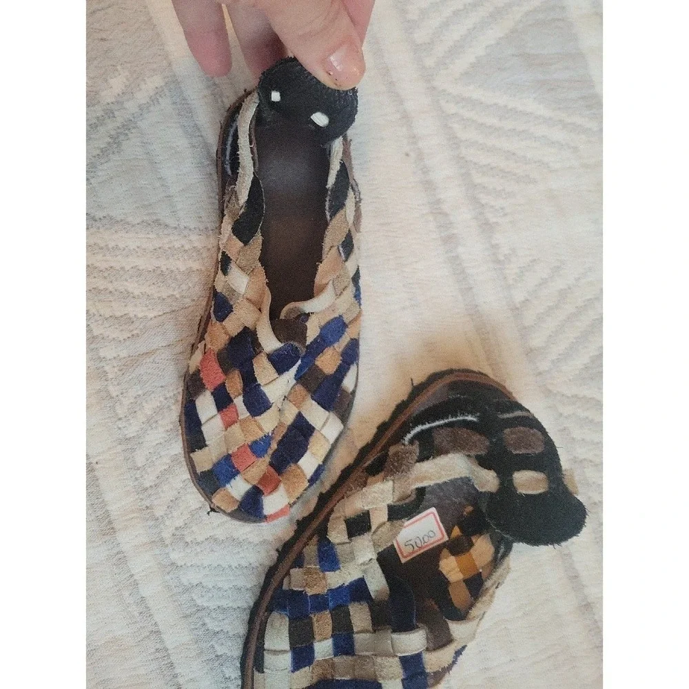 Artisan Handmade Brazilian Kids Slip-On Shoes Size‎ 11C Leather